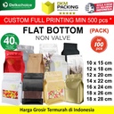(PACK) Flat Bottom NON VALVE Coffee Bag Plastik Kemasan Biji Kopi Standing Pouch Ziplock Food Grade DELKOCHOICE