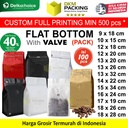 (PACK) Flat Bottom VALVE Coffee Bag Kemasan Biji Kopi Plastik Standing Pouch Ziplock Food Grade DELKOCHOICE