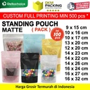 (PACK) Standing Pouch MATTE Plastik Klip Kemasan Buram Food Grade Snack Makanan DELKOCHOICE