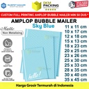 Amplop Bubble SKY BLUE Envelope Bag Security Mailer Kantong Polybubble Packing Paket RUSFET