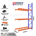 RAK PALET 1.5 TON TINGGI 5.4 METER AYORACK AI15-3054S W12 - RACK PALLET BESI PANJANG 305CM - HEAVY DUTY PALLET RACKING LEBAR 120CM