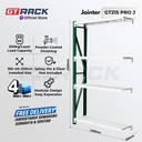 RAK GUDANG BESI GT RACK GT215 PRO - 200KG 4 SUSUN 2.5 METER LEBAR 40CM
