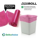 Kantong Plastik Sampah MERAH Red Magenta Trash Bag Warna Premium Virgin Plastic Tebal DELKOCHOICE