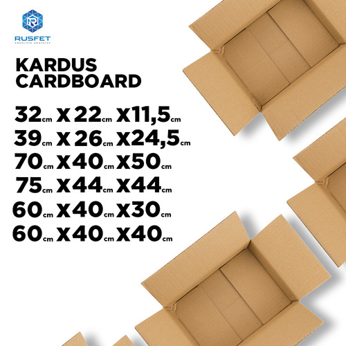 KARDUS PACKING Single Wall Cardboard Karton Carton Box Dus Kotak Packaging Polos Tebal RUSFET