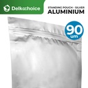 (PACK) Standing Pouch ALUMINIUM METALIZING FOIL kemasan Food Grade Snack Makanan DELKOCHOICE