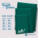 Amplop Bubble DARK GREEN Envelope Bag Security Mailer Kantong Polybubble Packing Paket RUSFET