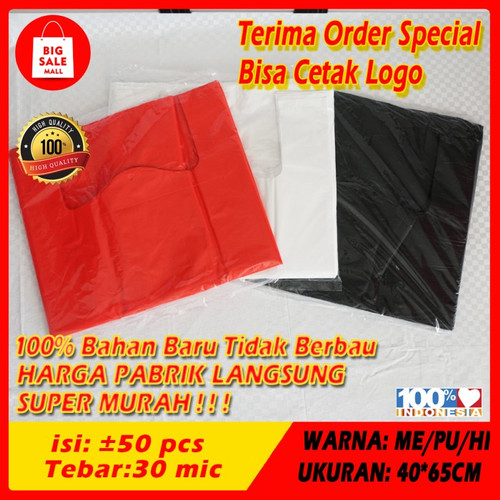 Kantong Plastik Kresek/ T shirt bag/Plastik Packing Kresek Premium