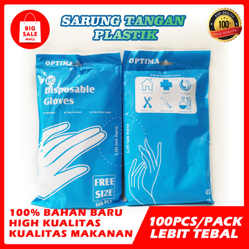 SarungTangan Plastik - OPTIMA Sarung Tangan Plastik Serbaguna