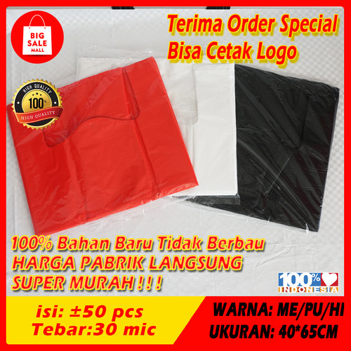 Kantong Plastik Kresek 15/21/24/28/35/40 isi 50pcs Ekomoni Termulah