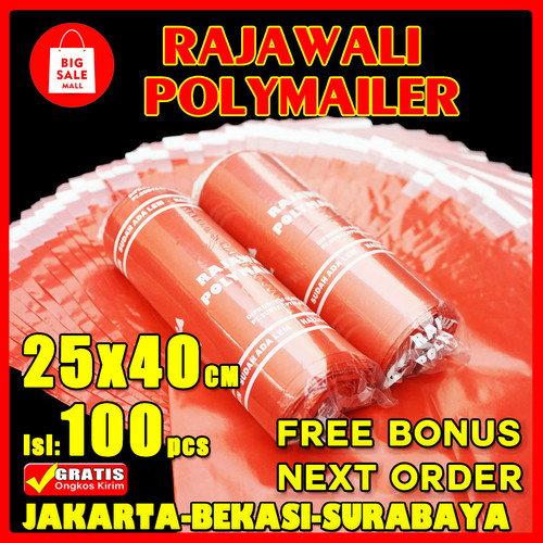 Plastik Polymailer RAJAWALI 25 x 40CM isi 100 pcs Olshop +Perekat
