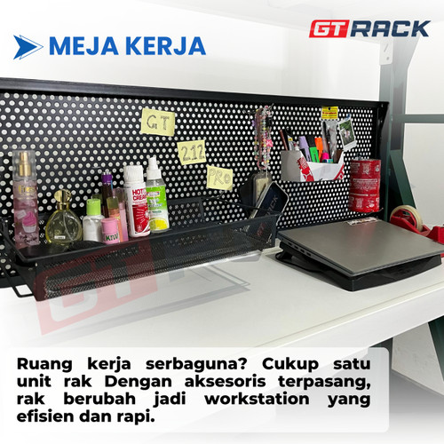 MEJA KERJA ALL IN ONE GT RACK / MEJA KANTOR / MEJA BELAJAR - 200KG 4 SUSUN LEBAR 40CM