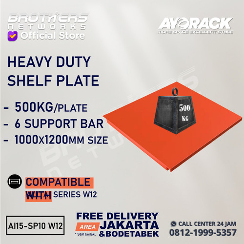 AYORACK AI15-SP10 W12 HEAVY DUTY RACK SHELF PLATE 500KG - SHELVING AMBALAN RAK GUDANG BESI 100CM LEBAR 120CM