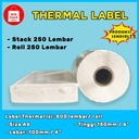 Kertas Thermal 100x150 isi 250 & 500 lembar, Label Thermal