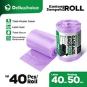 Kantong Plastik Sampah UNGU Violet Lilac Purple Trash Bag Warna Premium Virgin Plastic Tebal DELKOCHOICE