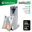 Sachet Roll Transparan Alumunium Metalizing TransMetz Foil Kemasan Saset Food Grade DELKOCHOICE