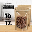 (PACK) Standing Pouch CLEAR KRAFT kemasan Kombinasi Transparan Bening Kertas Food Grade Snack Makanan DELKOCHOICE