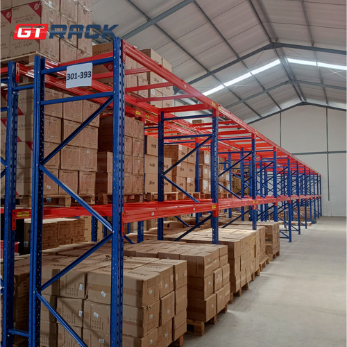 RAK PALET 1.5 TON TINGGI 5.4 METER AYORACK AI15-3054S W12 - RACK PALLET BESI PANJANG 305CM - HEAVY DUTY PALLET RACKING LEBAR 120CM