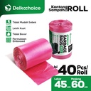 Kantong Plastik Sampah MERAH Red Magenta Trash Bag Warna Premium Virgin Plastic Tebal DELKOCHOICE