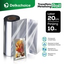Sachet Roll Transparan Alumunium Metalizing TransMetz Foil Kemasan Saset Food Grade DELKOCHOICE