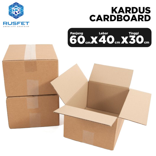 KARDUS PACKING Single Wall Cardboard Karton Carton Box Dus Kotak Packaging Polos Tebal RUSFET