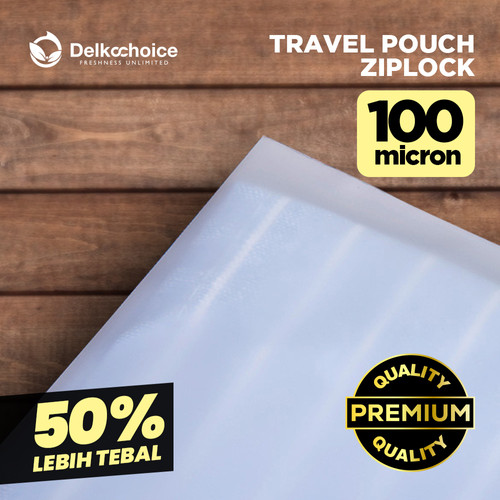 (PACK) Travel Pouch Organizer Zipper Traveling Bag Plastik Ziplock Storage Kantong Penyimpanan Serbaguna DELKOCHOICE