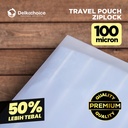 (PACK) Travel Pouch Organizer Zipper Traveling Bag Plastik Ziplock Storage Kantong Penyimpanan Serbaguna DELKOCHOICE