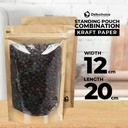 (PACK) Standing Pouch CLEAR KRAFT kemasan Kombinasi Transparan Bening Kertas Food Grade Snack Makanan DELKOCHOICE