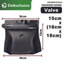 Flat Bottom DIAMOND Valve Standing Pouch Foil Ziplock Kemasan Kopi Coffee Bag DELKOCHOICE