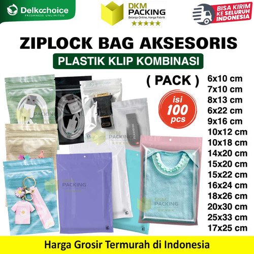 (PACK) Plastik Klip ZIPLOCK BAG AKSESORIS Kemasan Plastic Accessories DELKOCHOICE