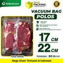 Plastik Vacuum Bag 17x22cm POLOS Plastic Kemasan Vakum Makanan SMOOTH DELKOCHOICE