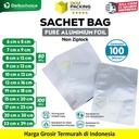 Kemasan SACHET BAG PURE ALUMINIUM Full Foil Non Ziplock Bungkus Plastik Saset Bumbu Bubuk Snack Makanan Foodgrade DELKOCHOICE