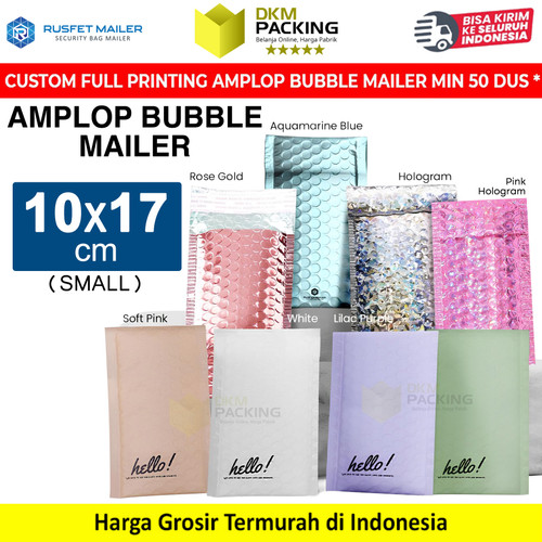 Amplop Bubble Wrap Security Mailer Envelope Bag 10x17cm RUSFET /SATUAN