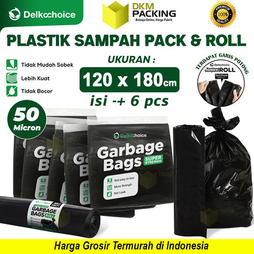 Kantong Plastik Sampah Hitam Jumbo Trash Bag Termurah 120x180cm