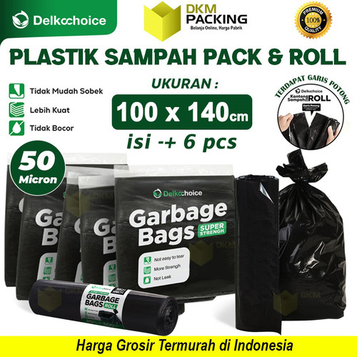 Kantong Plastik Sampah Hitam Jumbo Trash Bag Termurah 100x140cm