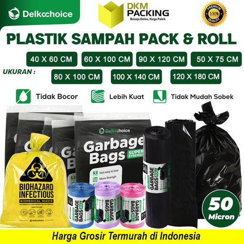 Kantong Plastik Sampah Tebal Jumbo Trash Bag Premium Delkochoice