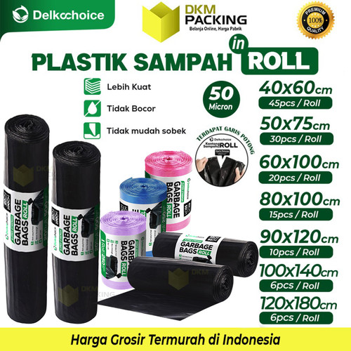 Kantong Plastik Sampah Jumbo Roll Trash Bag Premium Tebal Delkochoice