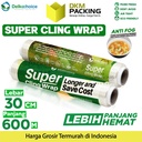 Super Cling Wrap Plastik Makanan Food Wrapping 30cm x 600M DELKOCHOICE