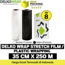 Stretch Film Wraping 35cm x 250m Plastik Wrapping DELKOWRAP OJOL / DUS