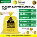 Kantong Plastik Sampah Limbah Infeksius Biomedis BioHazard Kuning Trash Bag Yellow DELKOCHOICE