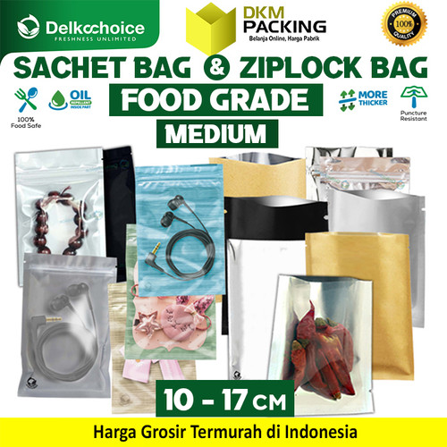 Kemasan Sachet / Ziplock Bag Aksesoris FOOD GRADE MEDIUM DELKOCHOICE