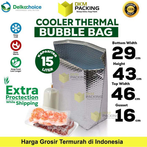 Cooler Alumunium Foil Bubble Bag Packaging Makanan Minuman Tahan Suhu