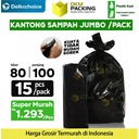 KANTONG PLASTIK SAMPAH HITAM TEBAL 80X100cm TRASH BAG JUMBO - PACK