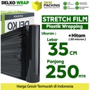 Plastik Wraping Stretch Film 35cm x 250m DELKOWRAP HITAM / SATUAN