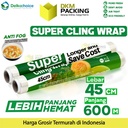 Super Cling Wrap Plastik Makanan Food Wrapping 45cm x 600M DELKOCHOICE