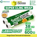 Super Cling Wrap Plastik Makanan Food Wrapping 38cm x 600M DELKOCHOICE