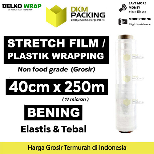 Plastik Wrapping Stretch Film 40cm x 250m BENING DELKOWRAP /SATUAN