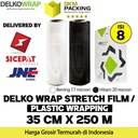 Stretch Film 35cm x 250m Plastik Wrapping DELKO WRAP TERMURAH /DUS