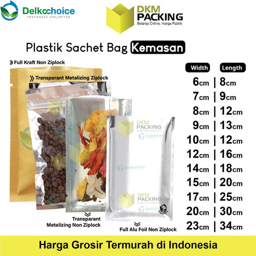 Kemasan Sachet Drip Bag FOOD GRADE Bungkus Saset Makanan DELKOCHOICE