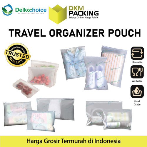 Travel Organizer Bag Zipper Pouch Plastik Ziplock Storage DELKOCHOICE