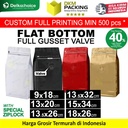 Kemasan Biji Bubuk Kopi FULL GUSSET VALVE Coffee Bag Pouch DELKOCHOICE